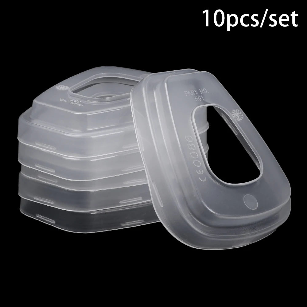 10pcs 501 Filter Retainer Plastic Cover For 3*m 501 6800 6001 5n11 7502 6200 Dust Gas Mask Part Safety Respirator