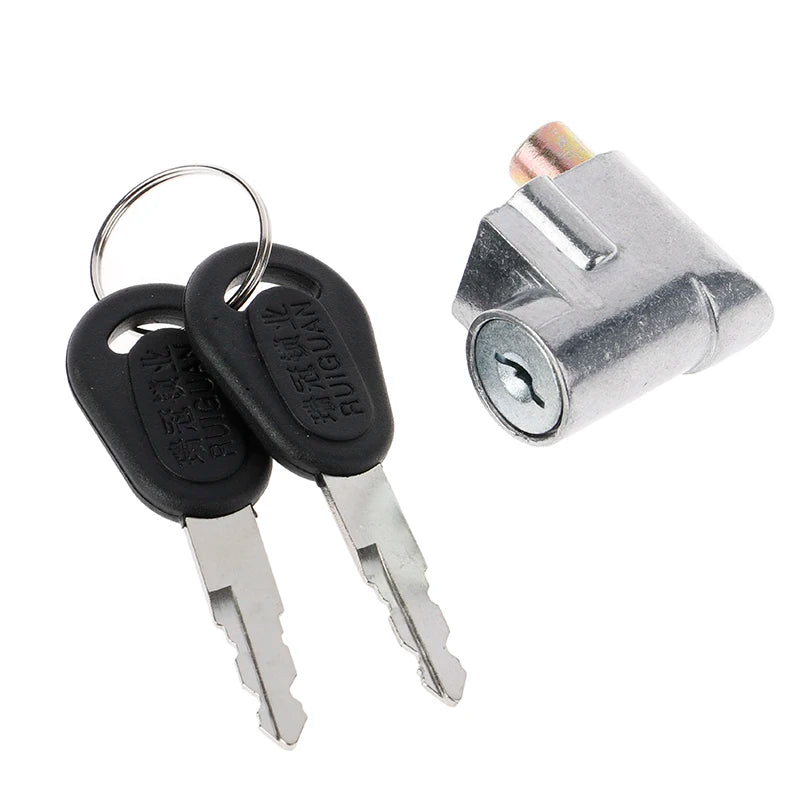 New 1pc Ignition Lock Battery Safety Pack Box Lock + 2 key For Motorcycle Electric Bike Scooter E-bike