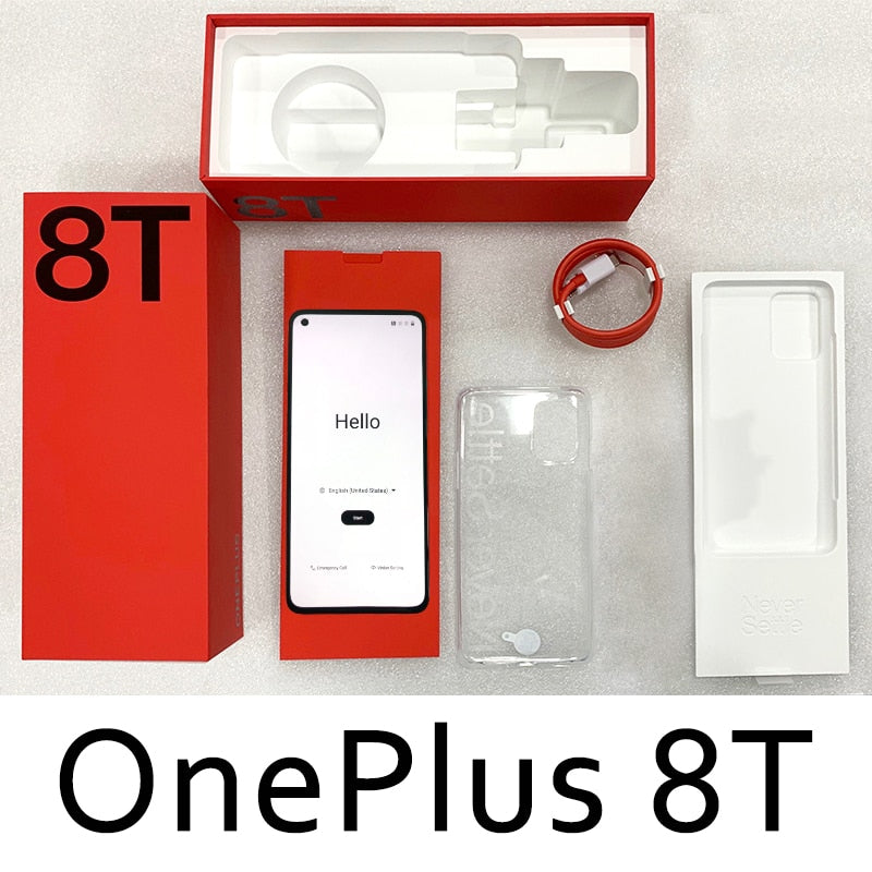 Global Version OnePlus 8T 8 T OnePlus Official Store Snapdragon 865 5G Smartphone 12GB 256GB 120Hz Fluid Display 65W Warp NFC