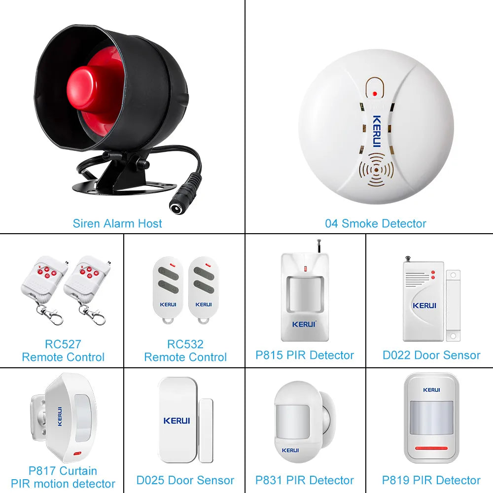 KERUI Wireless Local Speaker Horn Home Siren Alarm Burglar Security System Infrared Motion Detector Siren Kit