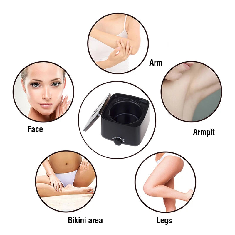 500CC Wax Heater Warmer Hair Removal Machine Wax-melt Waxing Kits With Wax Beans Wood Stickers For Hand Foot Body Hair Epilator