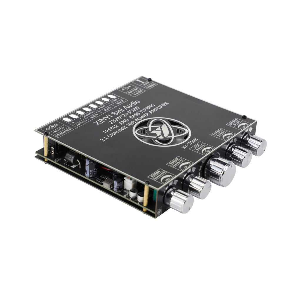 TPA3251D2 Bluetooth 5.0 2.1 Channel Power Audio Stereo Subwoofer Amplifier Board 220WX2+350W TREBLE Bass note tuning AMP S350H