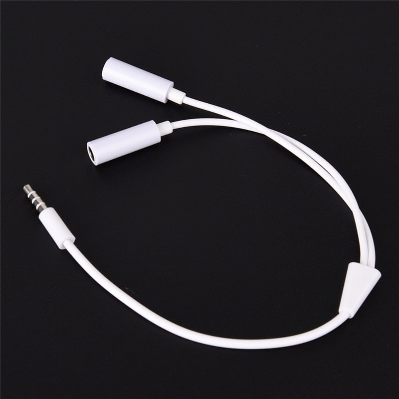 Y Splitter Cable 3.5 mm 1 Male to 2 Dual Female Audio Cable For Earphone Headset Headphone MP3 MP4 Stereo Plug Adapter Jack