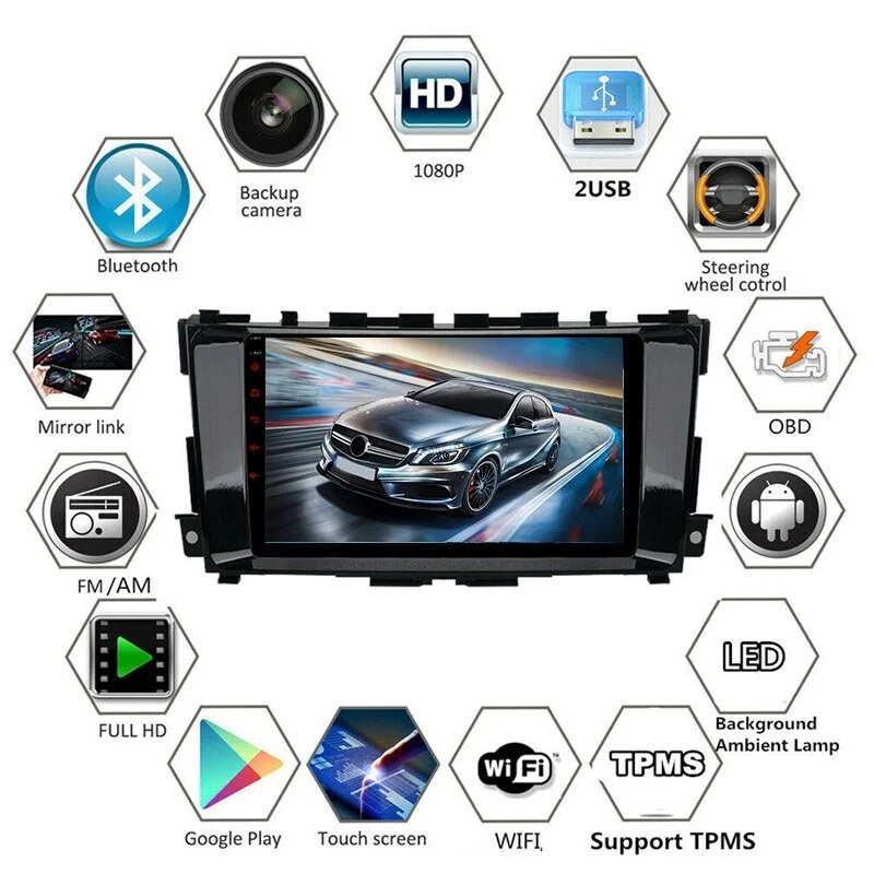 Car Electronics DVR/Dash Android 10.1 Car DVD Player GPS Navi Radio Stereo Wifi For Nissan Teana Altima Car Radios 2020 New