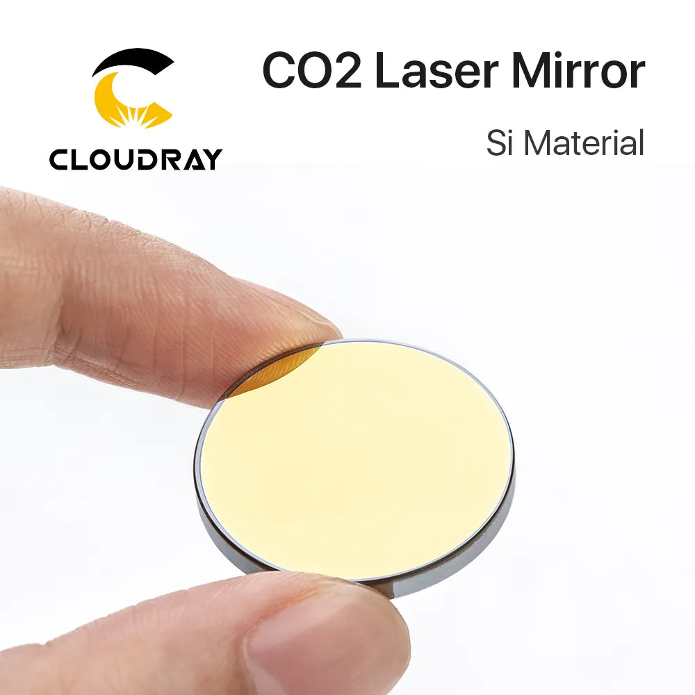 Cloudray Co2 Laser Si reflective Mirrors for Laser Engraver Gold-Plated Silicon Reflector Lenses Dia. 19 20 25 30 38.1 mm