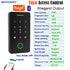 Waterproof NFC Bluetooth Tuya APP Access Control 13.56Mhz RFID Card Biometric Fingerprint Access Control Keypad Door Lock