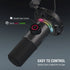 FIFINE Dynamic Microphone for windows&laptop,USB Mic for Gaming with Tap-to-Mute Button/RGB Light/Headphone Jack -K658