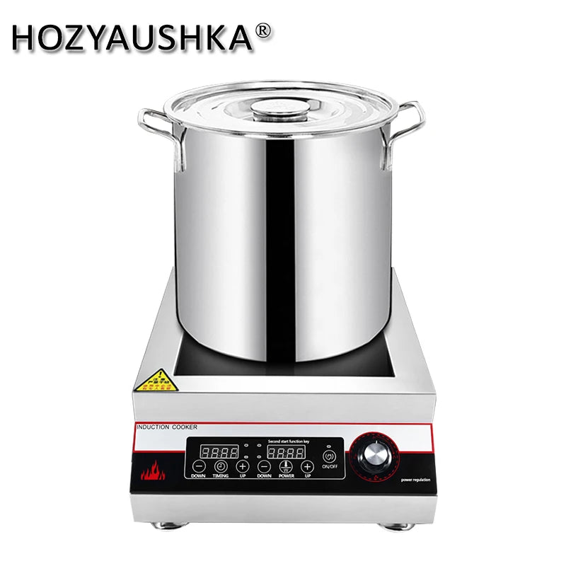 Induction Cooker 5000w Commercial Plane High-Power Hotel Canteen Electric Frying Stove Table Cauldron Induction
