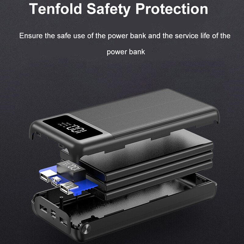 Large Capacity 30000mAh Power Bank Quick Charge 2 USB Fast Charging Portable Powerbank for IPhone Samsung Xiaomi Mi Dropshipping