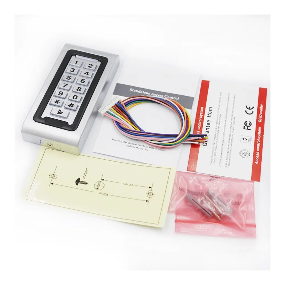 Metal Keypad RFID Access Control System Support Wiegand 26 Output Proximity Card Standalone Door Access Controller 2000 Users