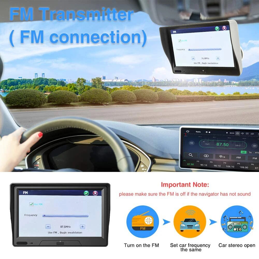 3 Styles 7" HD Car GPS Navigation FM Bluetooth-compatible AVIN Navitel Latest Europe Map Sat Truck GPS Navigator Automobile