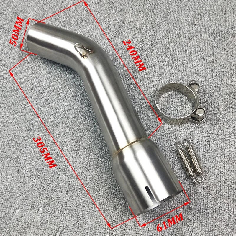 For YAMAHA FZ1 FZ1N FZ1000 2007 2008 2009 2010 2011 2012 2013 2014 2015 link middle pipe Motorcycle Exhaust Mid Tube