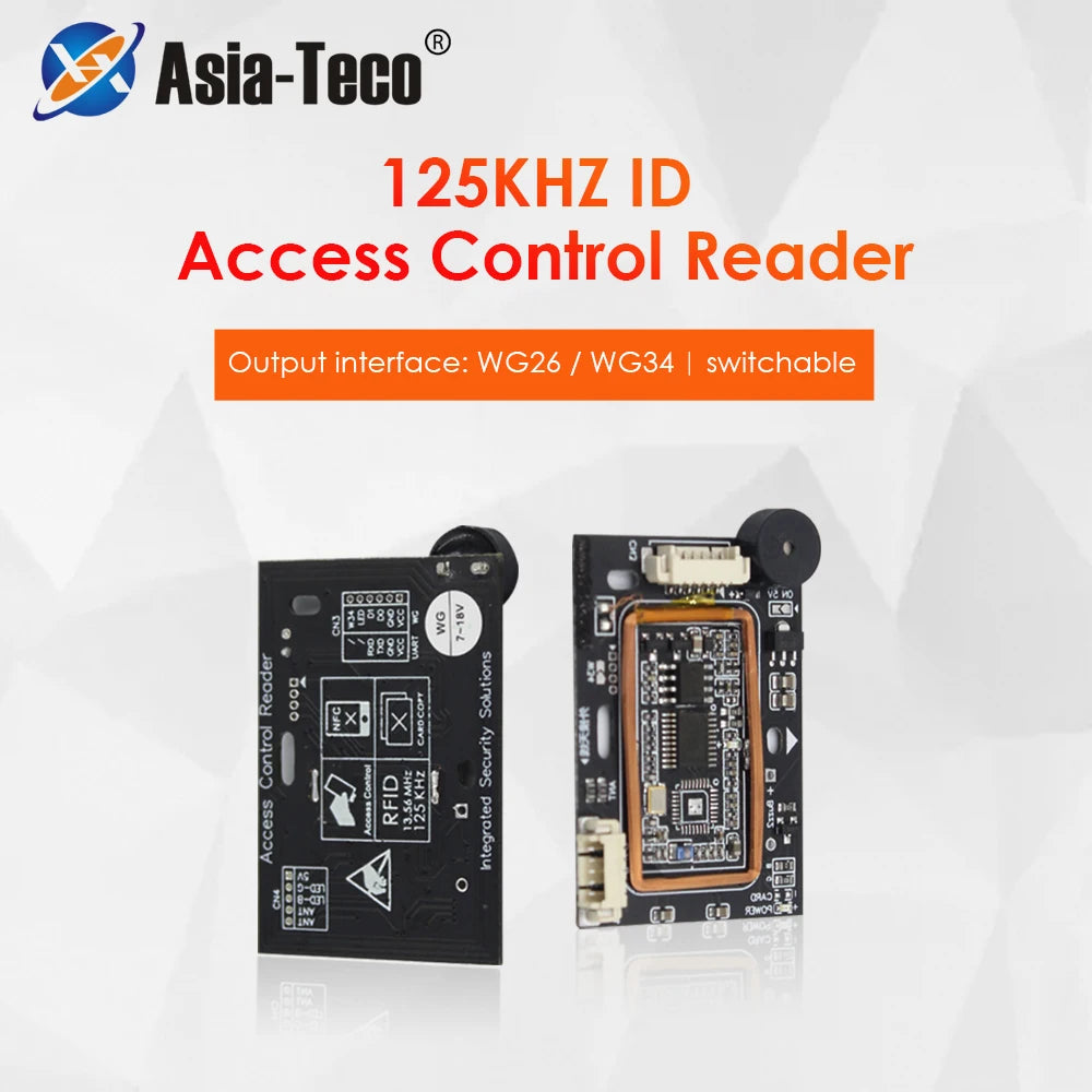 125KHZ RFID Card Reader Module Access control Wiegand 26 /34 Inductive Card Reader Module