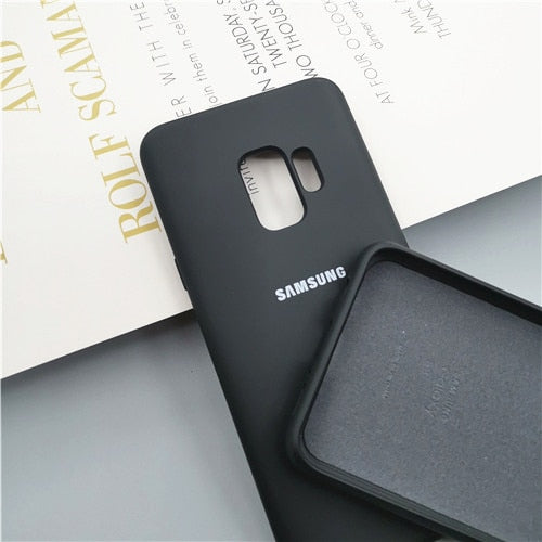 Samsung Galaxy S9+ S9 Cover Office Liquid Silicone Soft Case For S9 S9+ S9 Plus Full Protective Back Cover Mobile Phone Shell