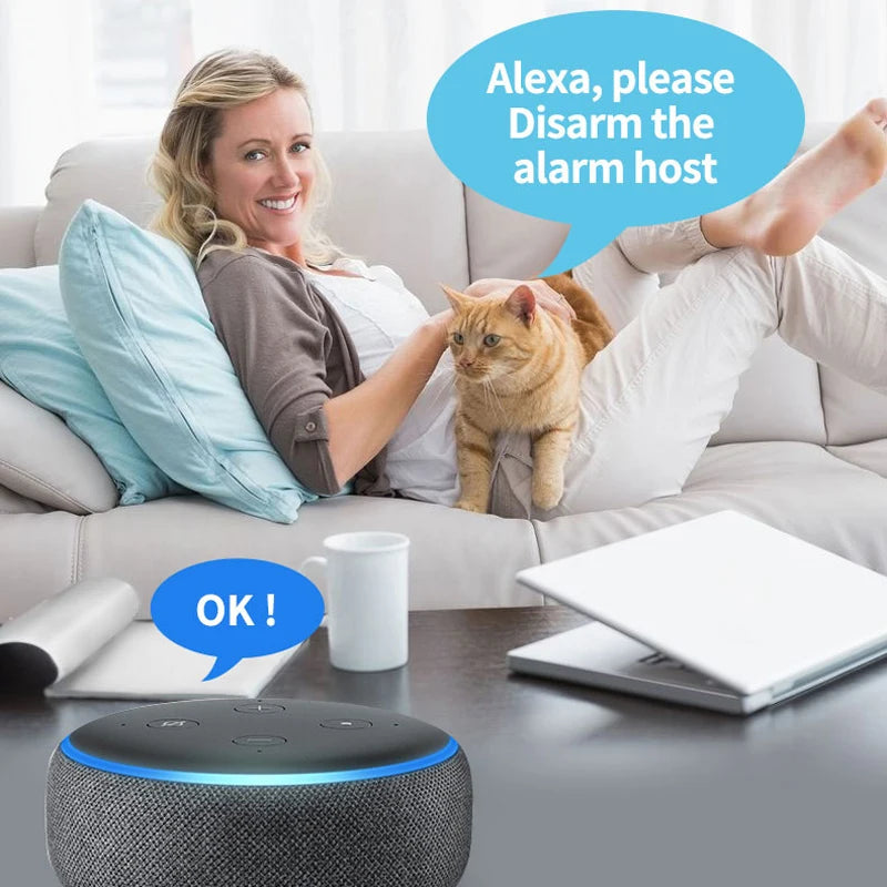 Wifi GSM Home Burglar Security Alarm System Intercom 433MHz Wirelesss Sensor Alarm Remote Control Auto dial Siren  Sensor Kit