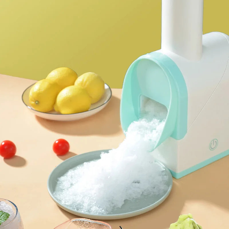 USB Household Ice Crusher Milk Tea Shaved Ice Machine Cotton Ice Machine Multi-function Electric Double Knife Smoothie Machine