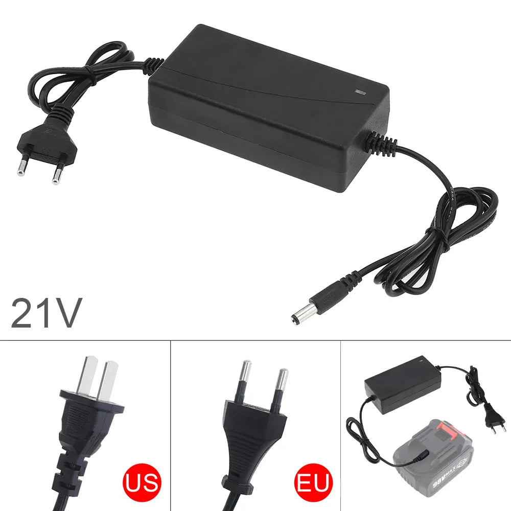 18650 Lithium Battery Charger for 18V 21V Electric Screwdriver Wrench Cordless Drill Saw Battery Pack Power Tool Accessories