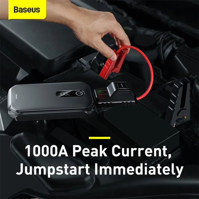 Baseus 12000mAh Car Jump Starter Power Bank 1000A Starting Device Booster Auto Vehicle Emergency Battery For 3.5L/6L Car Booster