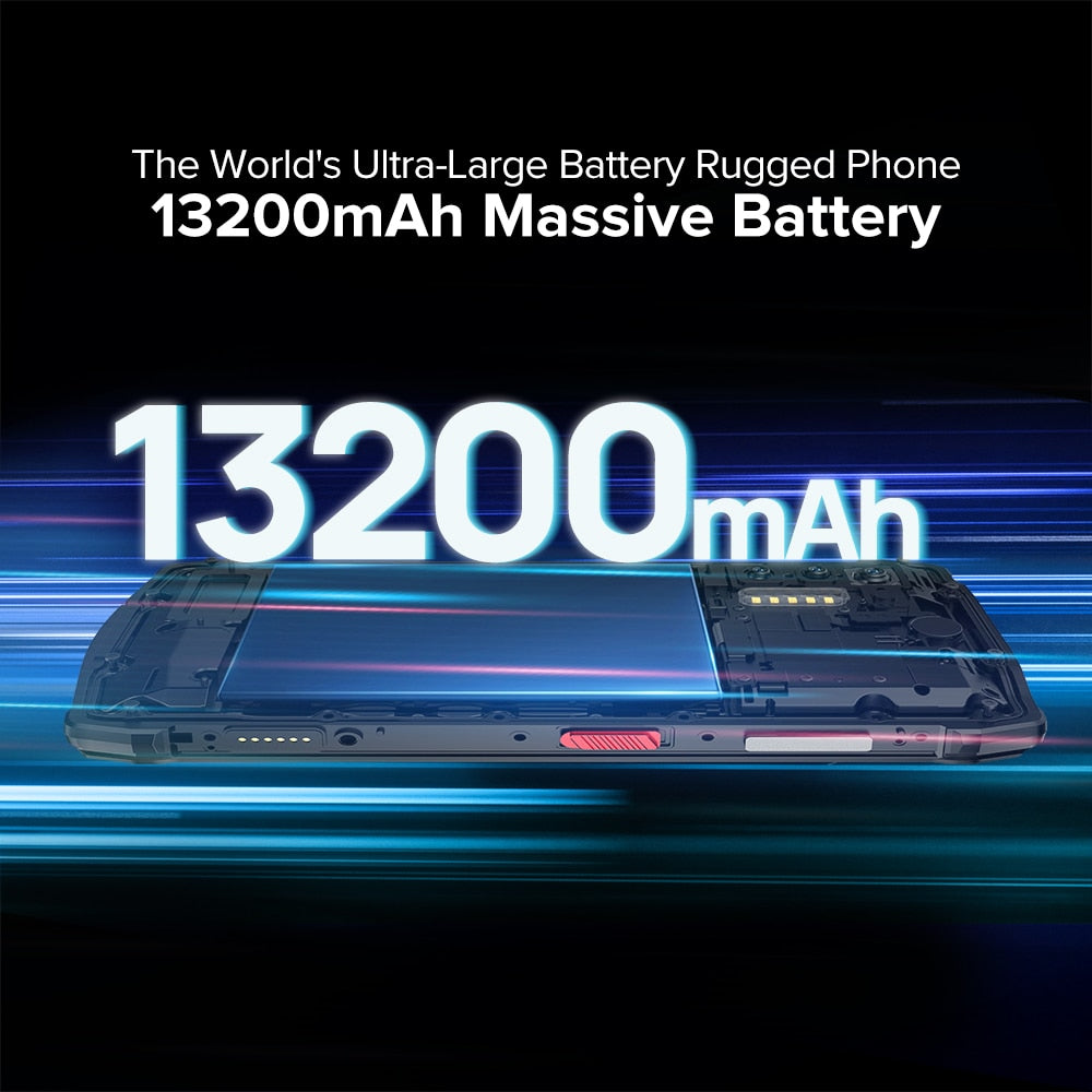 Ulefone Power Armor 13 13200mAh Rugged Phone 256GB Android 12 Waterproof Smartphone 6.81” 2.4G/5G WLAN Mobile Phones NFC Global