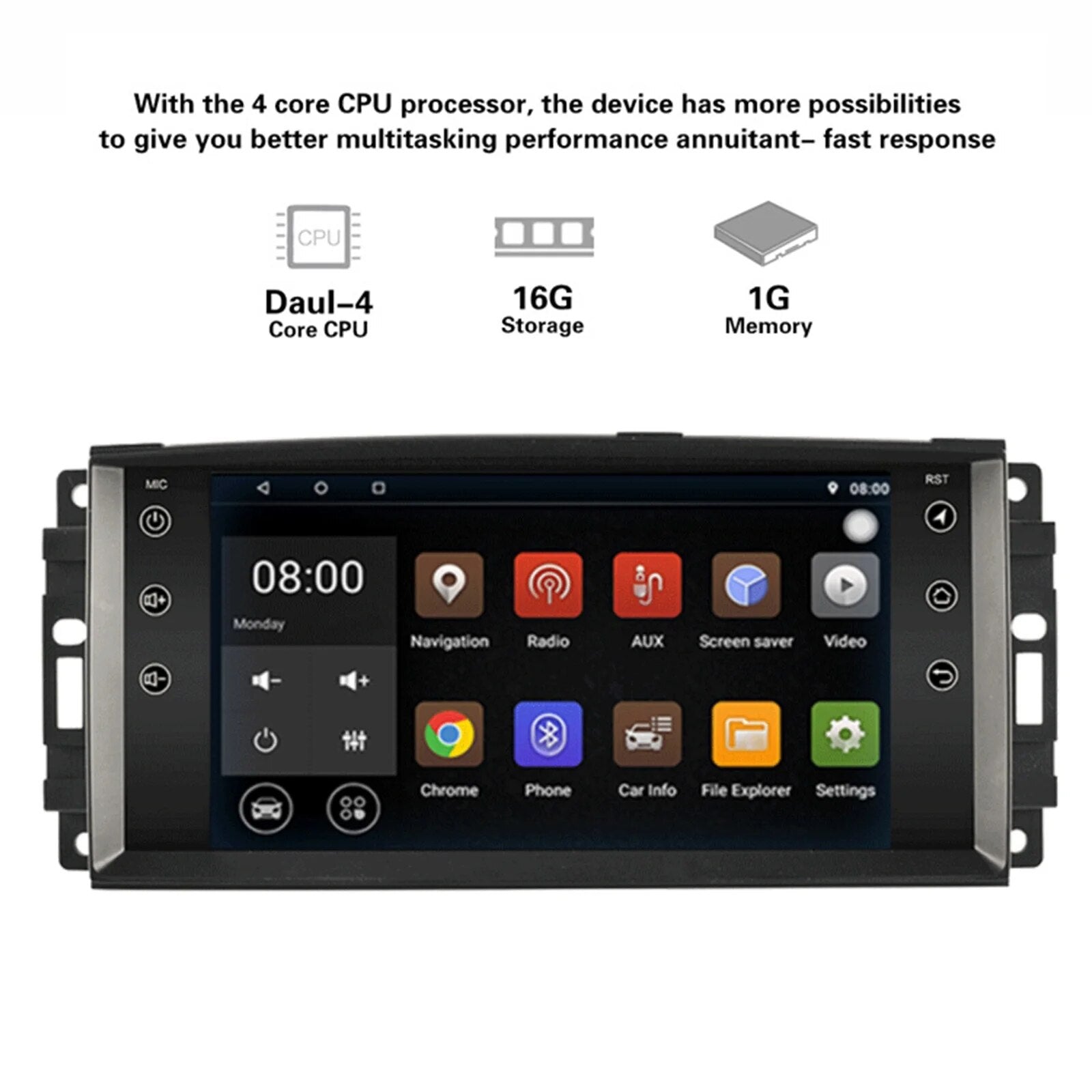 7" Android 10.1 Car Stereo Radio Wifi Multimedia MP5 Player for Jeep Chevrolet Chrysler Dodge GPS Navigation Head Unit 2 Din
