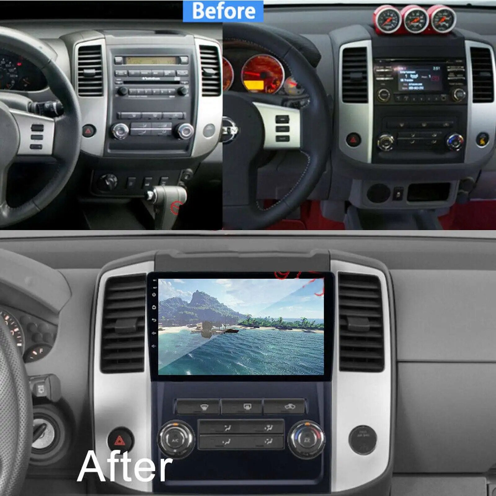 For Nissan Frontier 2009-2012 Car DVD Player Stereo Radio Android 10.1 Multimedia Video Player GPS Navigation Head Unit