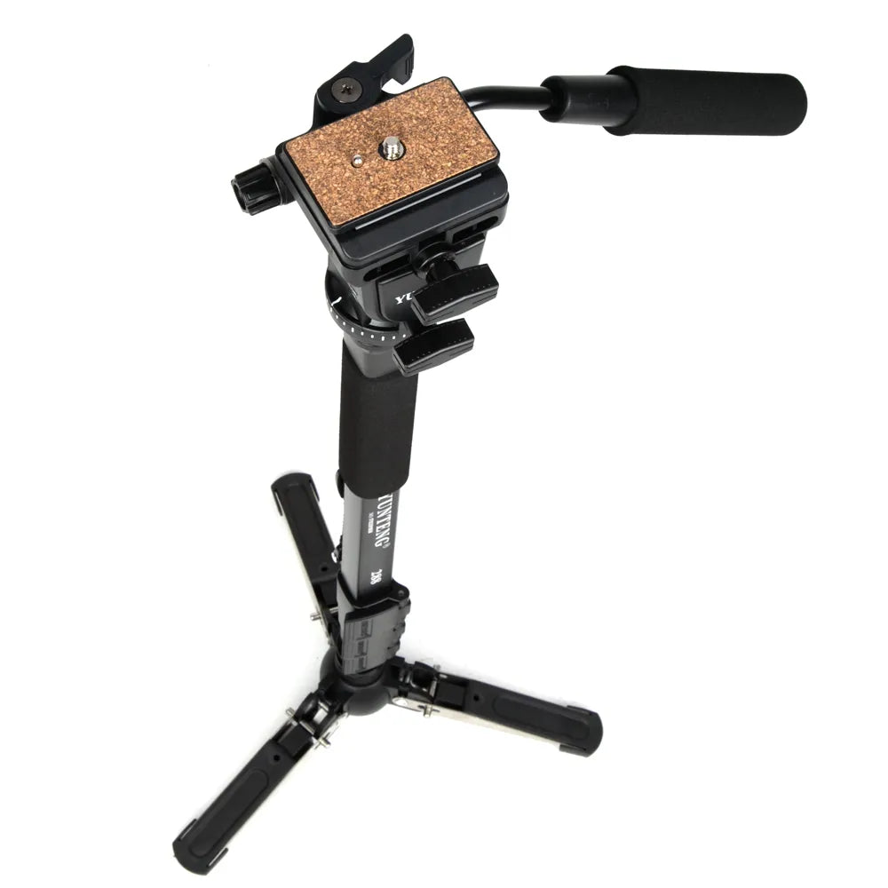 Yunteng VCT-288 Camera Monopod + Fluid Pan Head + Unipod Holder For Canon Nikon and all DSLR with 1/4" Mount Free Shipping