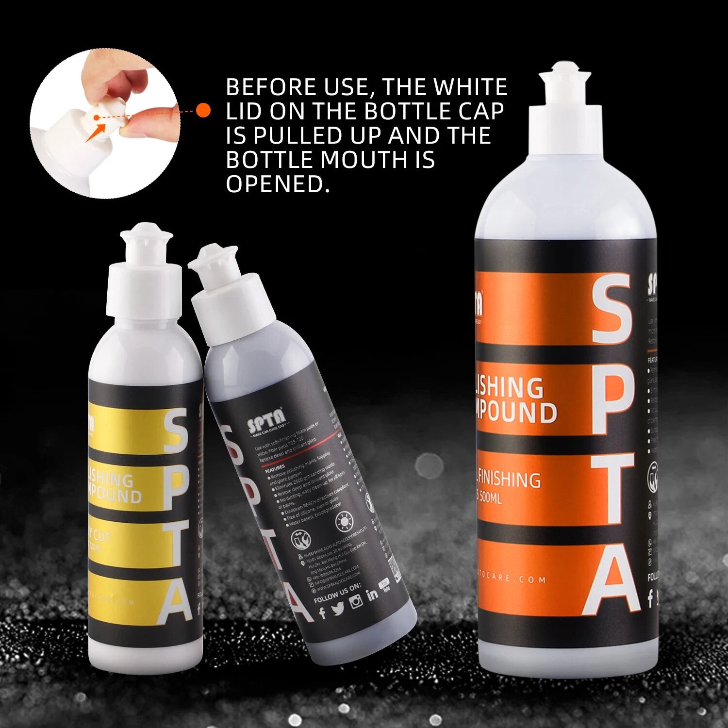 SPTA 120/500/1000ml Car Scratch Remover Polishing Wax Body Paint Care Repair Compound for Mirror Grinding Glazing