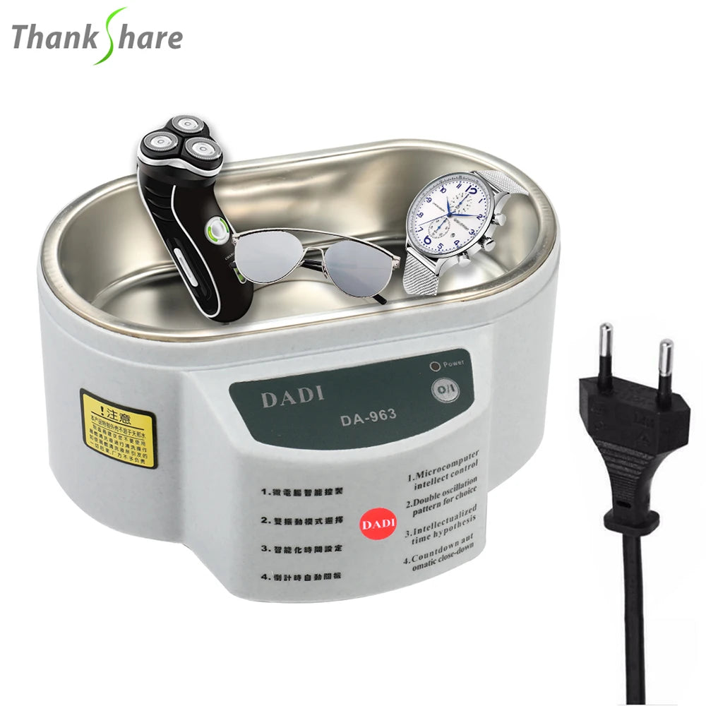 Digital Ultrasonic Cleaner Ultrasonic Bath Jewelry Glasses Circuit Board Cleaning Machine Ultrasound Jewelry Cleaner 500ml
