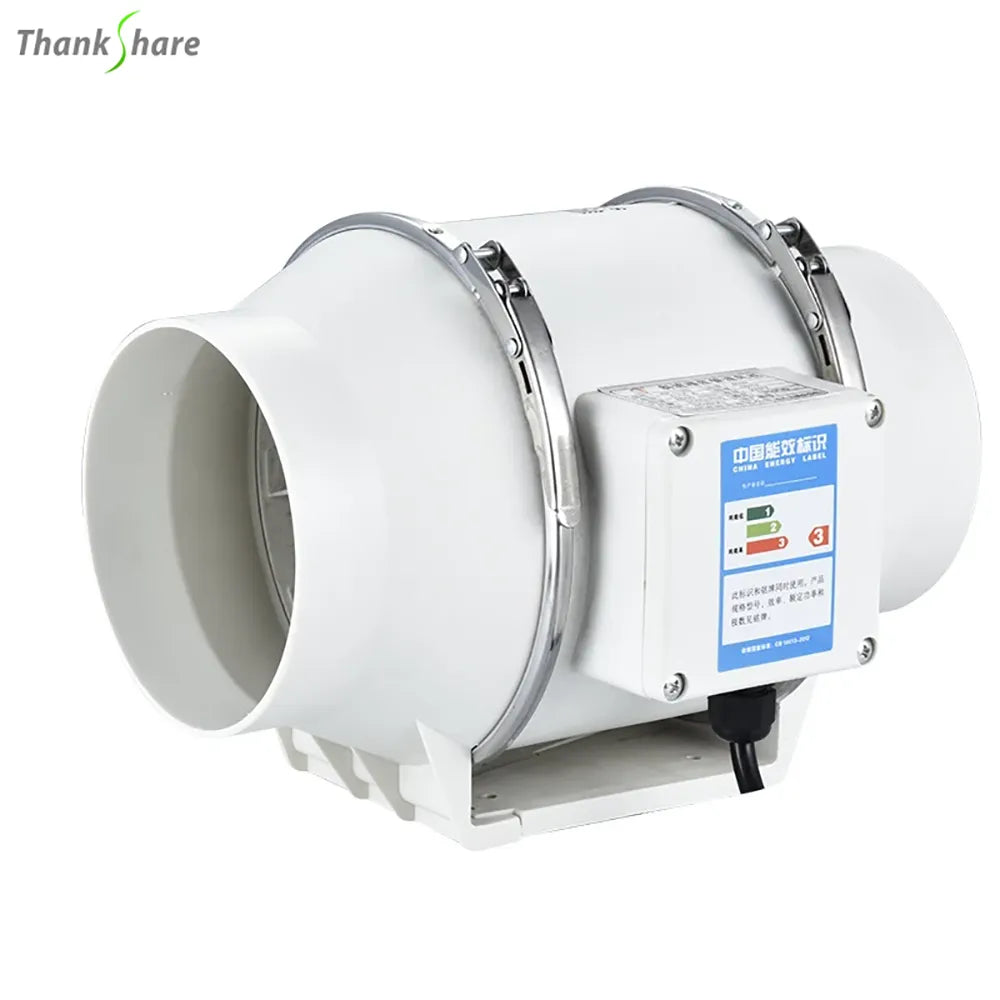 Exhaust Fans Home Silent Inline Pipe Duct Fan For Bathroom Extractor Ventilation Kitchen Toilet Wall Air Clean Ventilator 220V