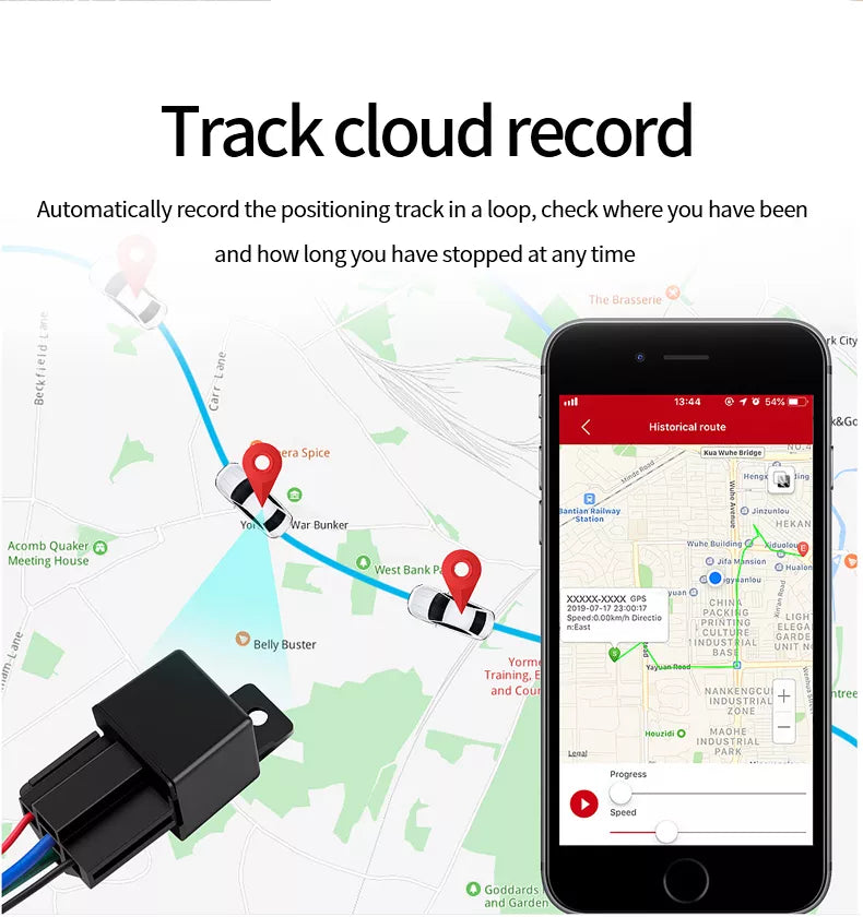Car locator relay GPS car and motorcycle anti-theft tracking wiring locator GPS locator anti-theft, anti-loss, protect property