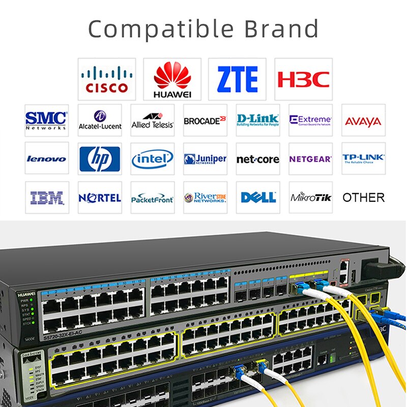 2pcs SC  SFP Module Gigabit DDM BIDI mini gbic 1000Mbps fiber tranceiver sfp module Compatible with Mikrotik Cisco Switch