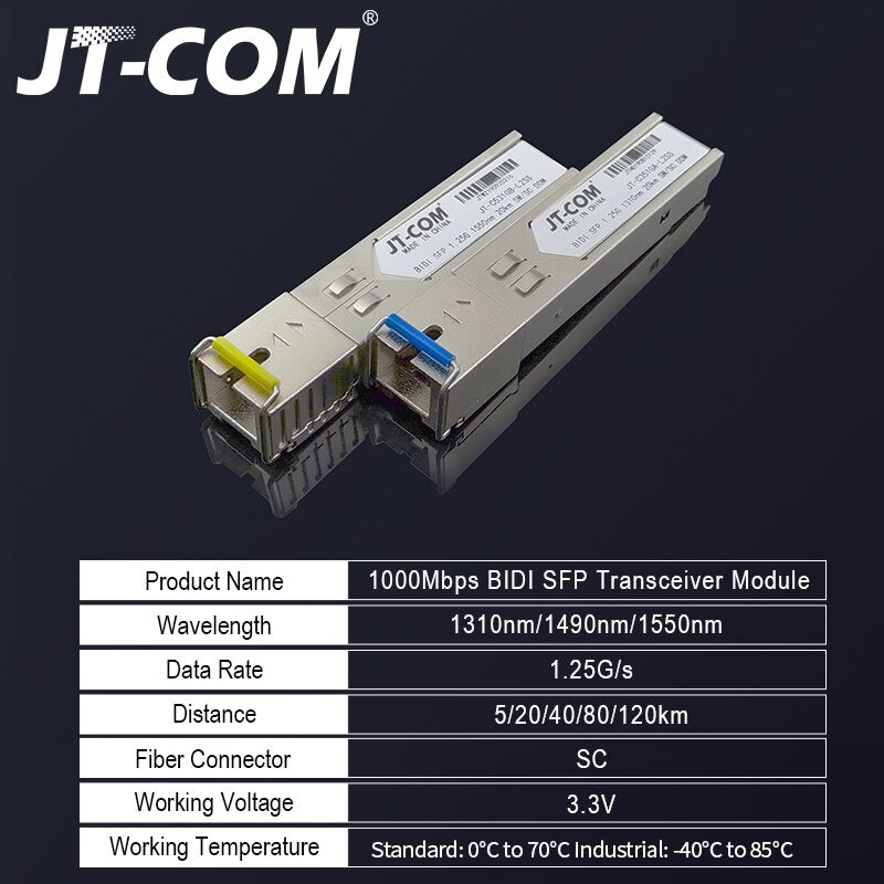 2pcs SC  SFP Module Gigabit DDM BIDI mini gbic 1000Mbps fiber tranceiver sfp module Compatible with Mikrotik Cisco Switch