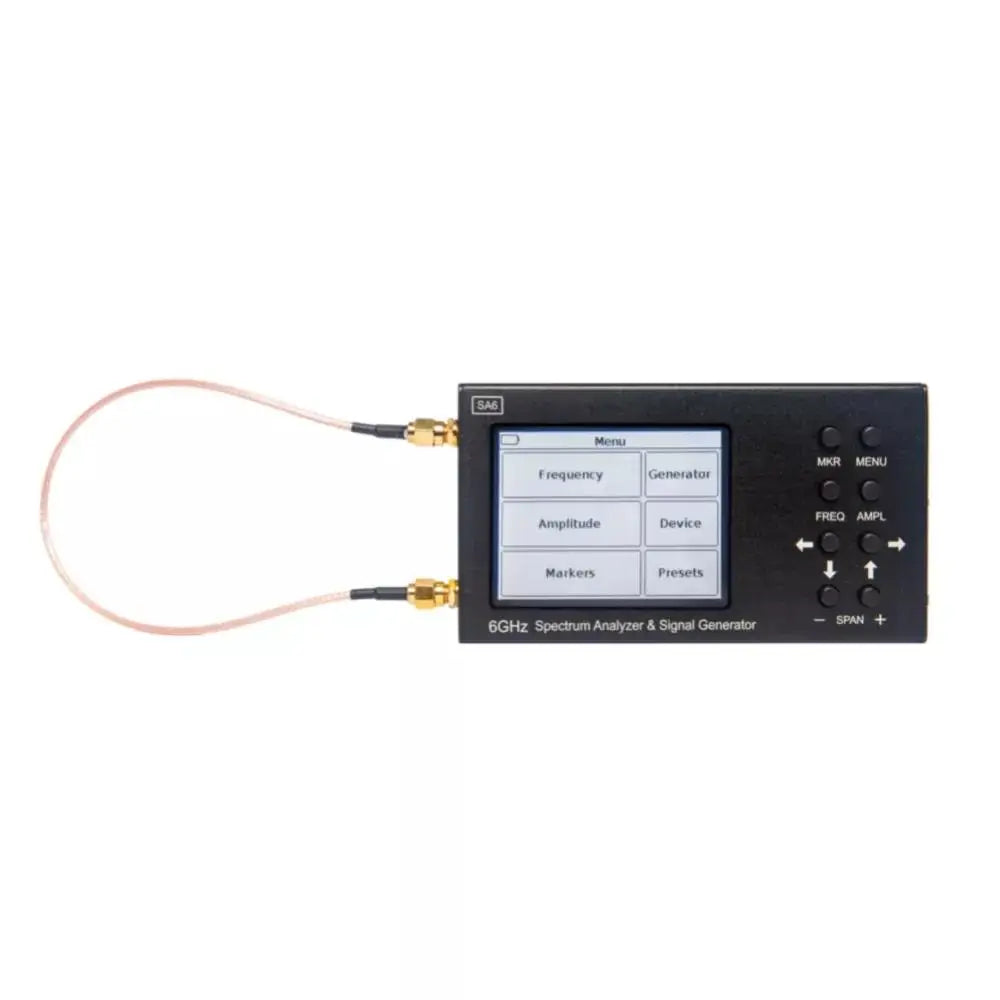 New 6GHz SA6 RF Spectrum Analyzer Spectrum Explorer Signal Genertor With Tracking Generator 3.2 inch Touch Screen 35MHz~6.2GHz