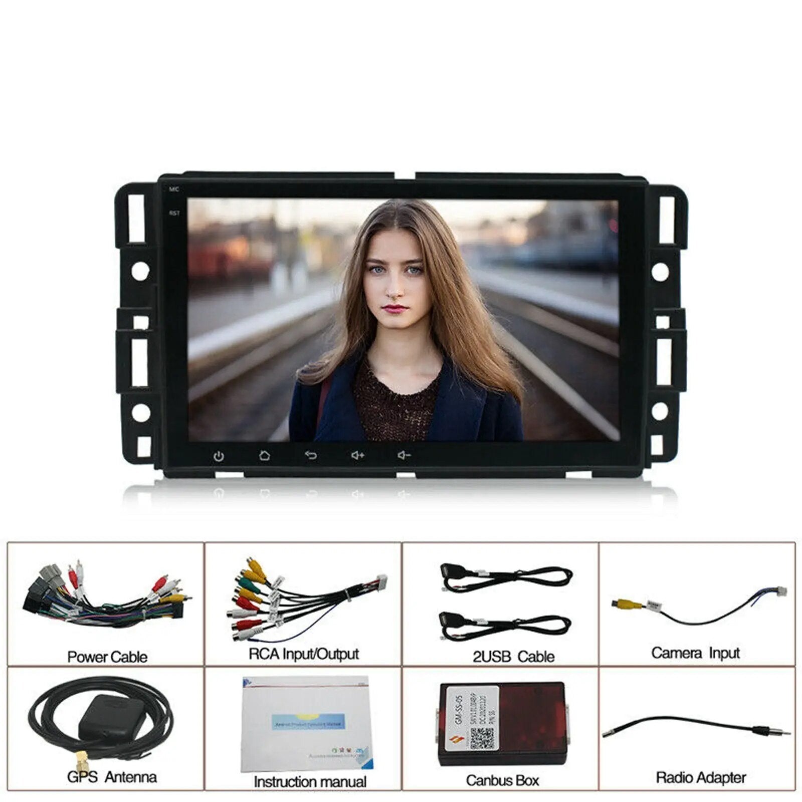 Android 10.1 Car Stereo Radio GPS Navigation DVD Player Car Multimedia Video Player for Chevy Silverado GMC Sierra Yukon 2 Din