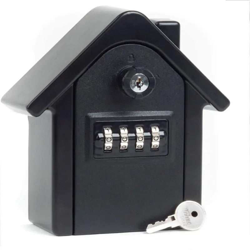 Key Lock Box Wall Mounted  Key Safe Box Weatherproof 4 Digit Combination Key Storage Lock Box Indoor