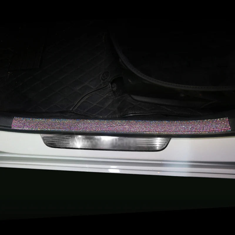 Rhinestones Car 3M Stickers Door Edge Protector Universal Car Door Sill Sticker Anti Scratch Protection Bling Auto Accessories