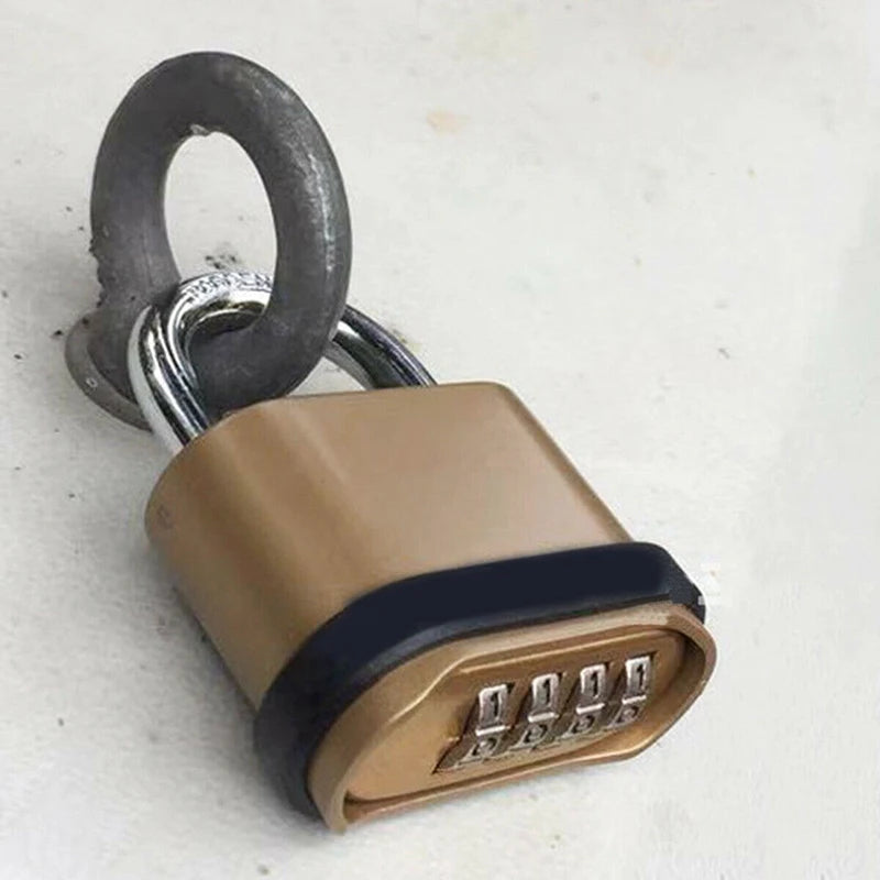 Four-Digit Number Combination Padlock Waterproof Lock For Garage Closet Door Security Safety Lock Code Keyed Anti-thieft Lock