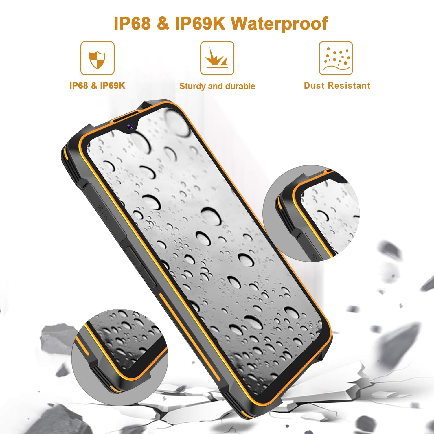 Cubot KingKong 5 Pro IP68/IP69K Waterproof Smartphone Rugged Phone 8000mAh 48MP Triple Camera Android 11 NFC 64GB Global 4G LTE