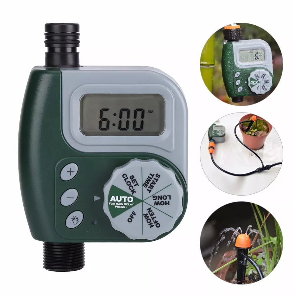 Garden Automatic Watering Timer Electronic Irrigation Controller Garden Watering Control System for Lawn Sprinkler Watering Tool