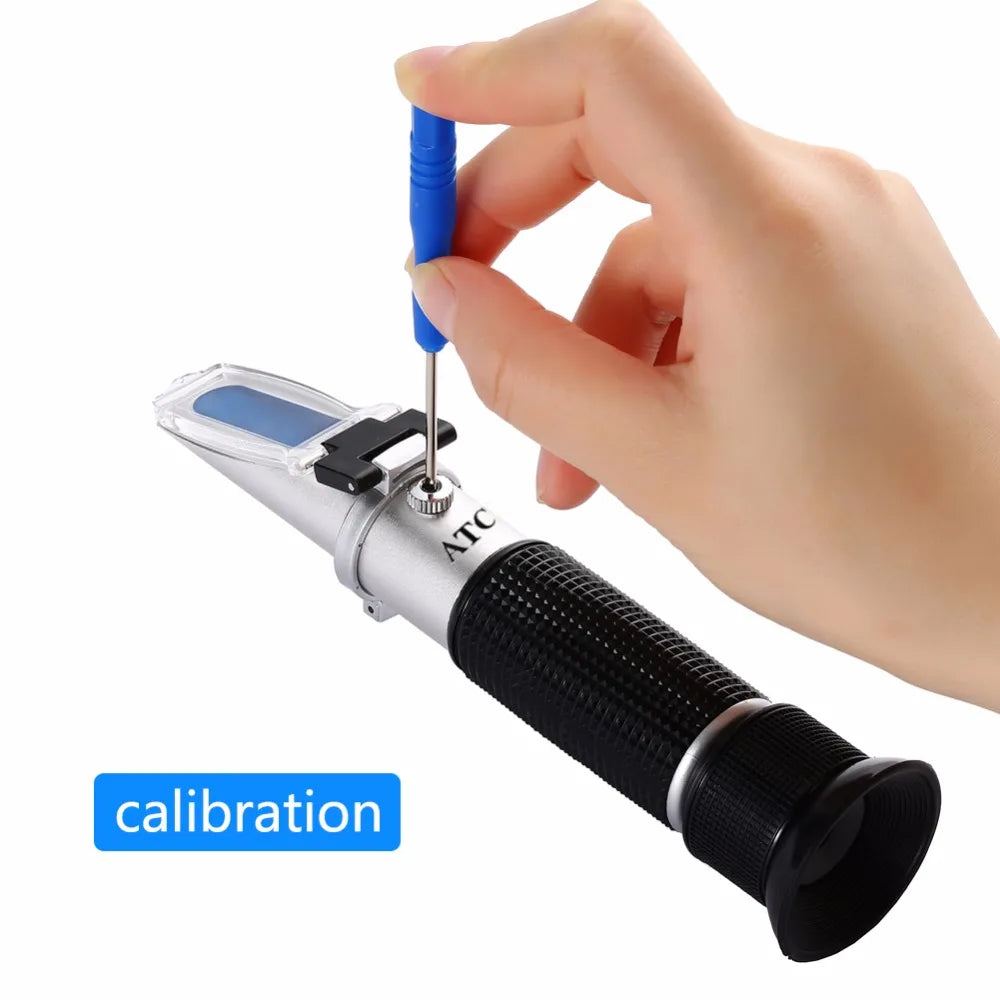 Yieryi 3 In 1 Handheld Alcohol Refractometer Sugar Wine Concentration Meter Densitometer 0-25% Alcohol Beer 0-40% Brix Grapes