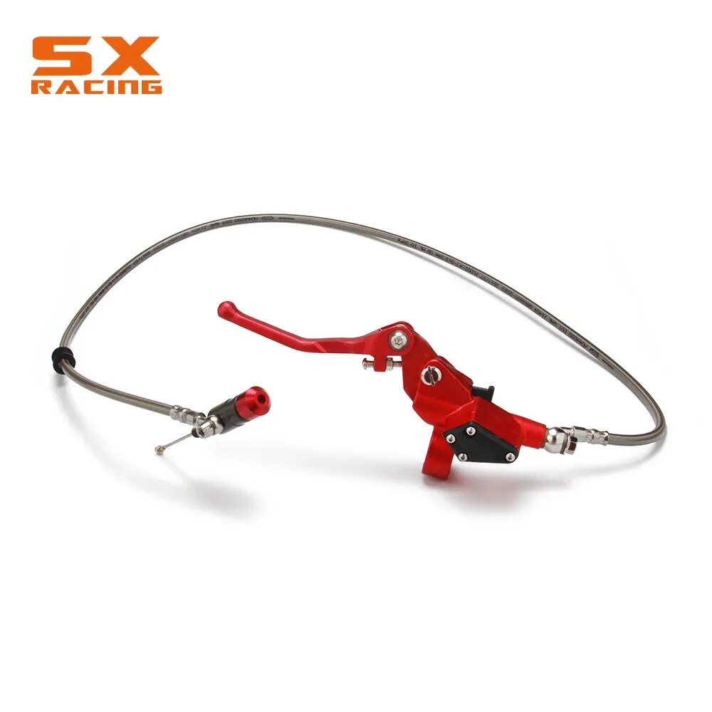 Motorcycle Black Aluminum 1200mm Hydraulic Clutch Lever Master Cylinder Knitting Oil Hose For 125CC-250CC Vertical Engine