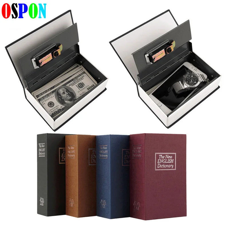 Book Safes Simulation Dictionary Secret Book Safe Money Box Case Money Jewelry Storage Collection Box Security Password Lock