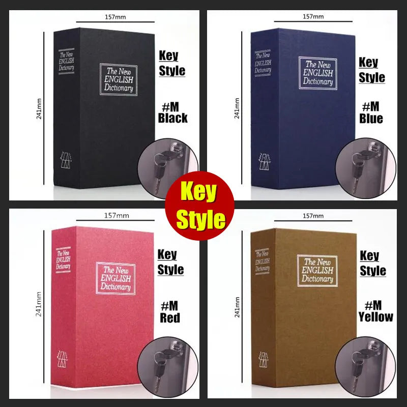 Student Gift Dictionary Mini Safe Box Book Hidden Secret Key Lock Coin Bank Card Jewellery Private Diary Storage Password Locker