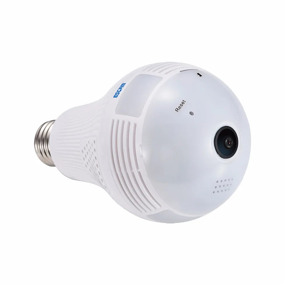 new 1080p smart sd card icsee app wifi support H.264 and P2P 360 panoramic wireless led bulb camera from asmile