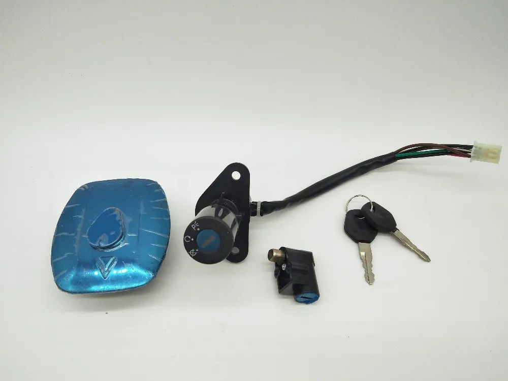 A262 6-Wires Motorcycle Scooter Security Ignition Electric Door Lock Fit for SUZUKI GS Power Switch With Fuel Tank Cap Cover