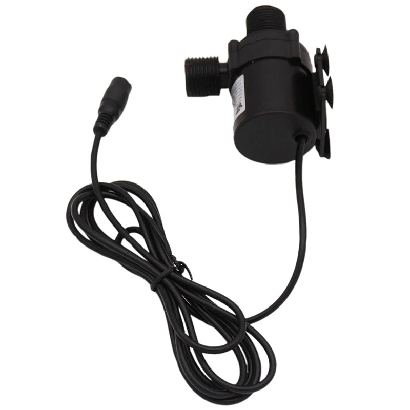 DC 12V Solar Hot Water Heater Circulation Pump with SS Hose Barb Fittings 600 L/H Low Noise  Food Grade Plastic Homebrew Pump
