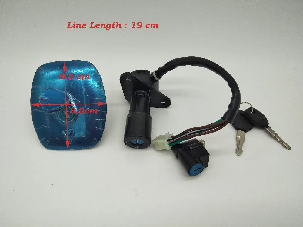 A262 6-Wires Motorcycle Scooter Security Ignition Electric Door Lock Fit for SUZUKI GS Power Switch With Fuel Tank Cap Cover