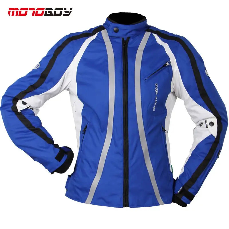 Winter jackets for women Men Blue Red Waterproof Durable Motorcycle Body Armor Jacket High Visible Moto Clothes