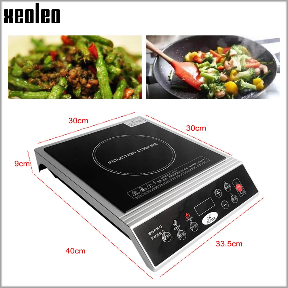 XEOLEO Induction Commercial Electromagnetic Heating Cooker Household Stir FryHigh-power Kitchen Accessories Processador