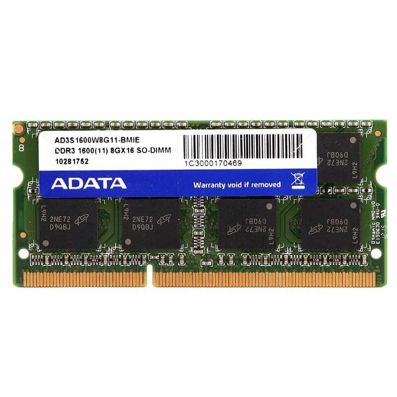 ADATA DDR3 DDR3L 4GB 8GB 1600MHz Ram Memory 204 Pin SO-DIMM 1333 PC3L-12800 PC3 For Acer SAMSUNG Dell HP Lenovo ThinkPad Laptop